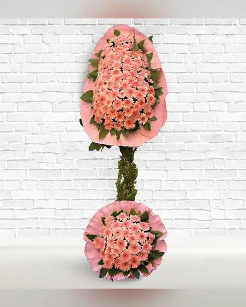 İki Katlı Pembe Ayaklı Sepet